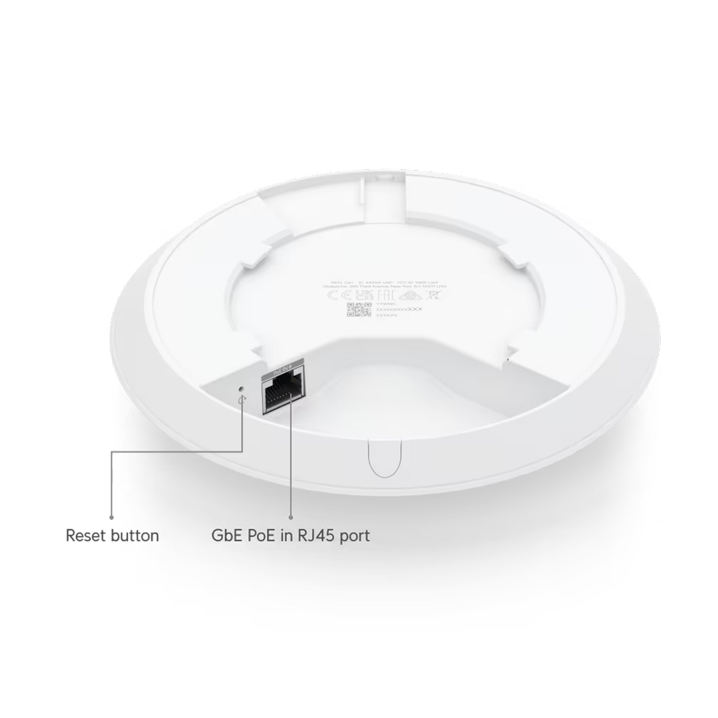 Ubiquiti Networks UniFi U6+ Indoor WiFi 6 Access Point – Dual-Band, 5 GHz (2.4 Gbps), 2.4 GHz (573.5 Mbps), Supports 300+ Clients, Compact Sleek Design, White