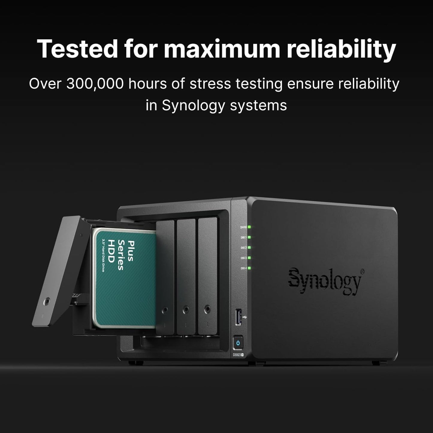 Synology DS923+ NAS Server Bundle 4 Bay (16GB RAM, 16TB Storage) - 4x4TB Synology NAS HDDs, High-Performance Desktop Network Storage Device - Includes External SSD 512GB