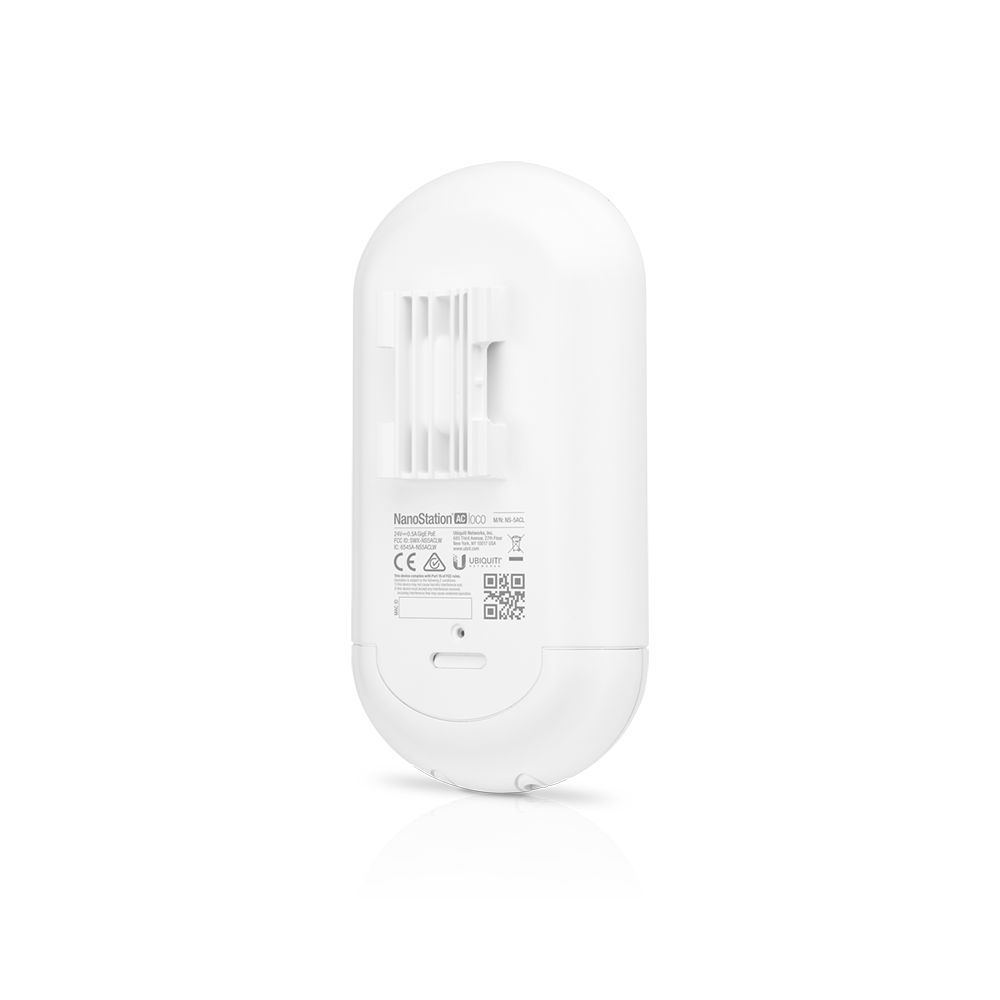 Ubiquiti Networks NanoStation Loco 5AC Outdoor Wireless Bridge – 5 GHz (450+ Mbps), 13 dBi Integrated Antenna, 10+ km Range, PoE Support, Compact Weather-Resistant Design, White