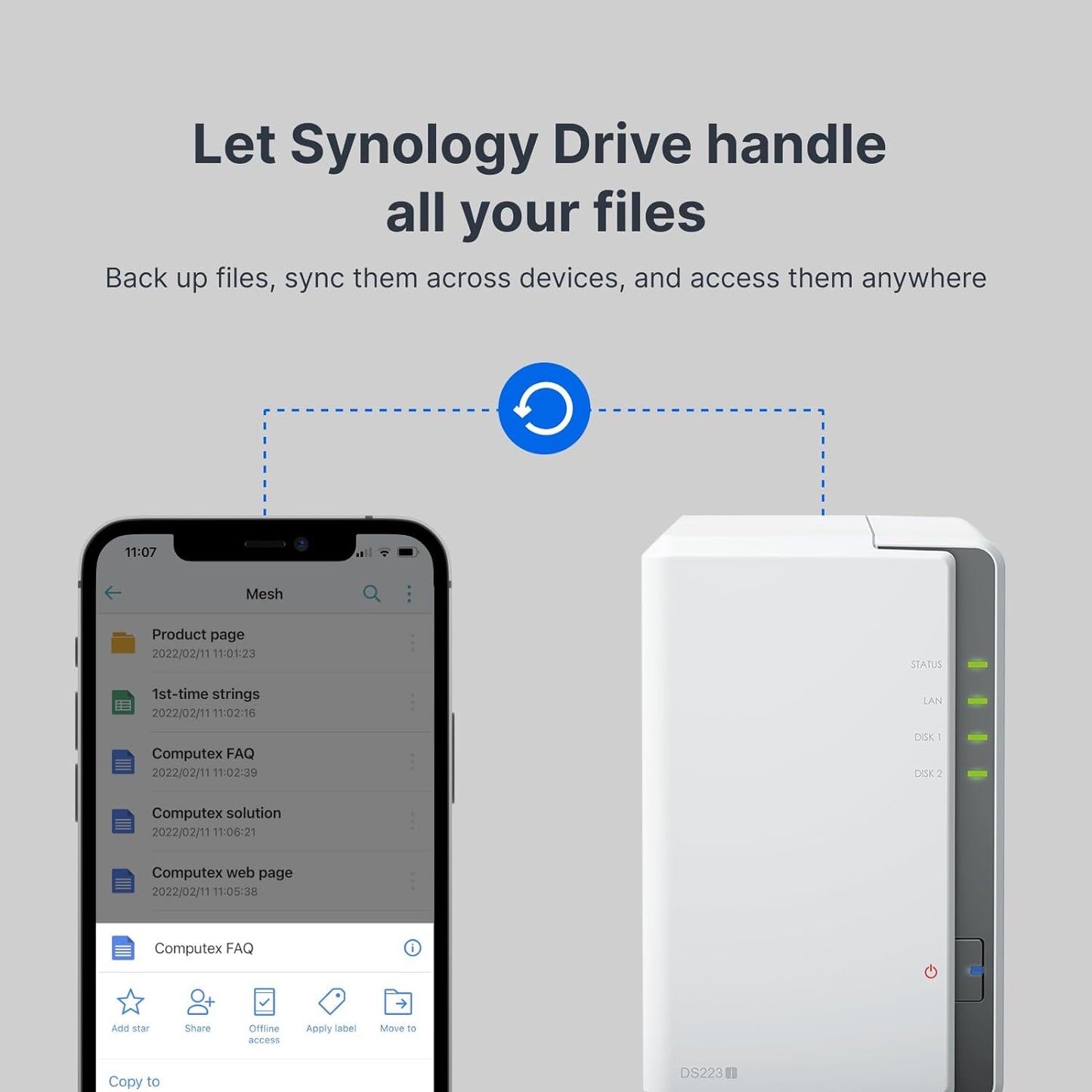 Synology DiskStation DS223J Network Attached Storage