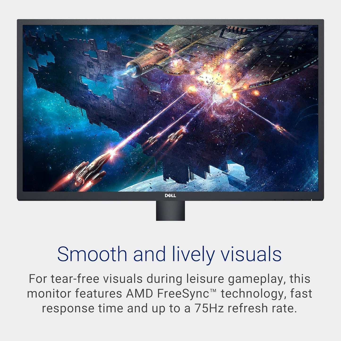 Dell SE2722H 27" Full HD (1920x1080) Monitor - Includes Wired Keyboard + Mouse + Mouse Pad | 75Hz, IPS, 5ms, 99% sRGB, DisplayPort, HDMI, VGA