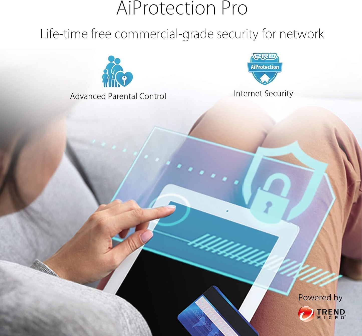 ASUS ROG Strix GS-AX5400 WiFi 6 Gaming Router - Dedicated Gaming Port, VPN Fusion, Free Lifetime Internet Security, Instant Guard, AiMesh, Adaptive QoS, Port Forwarding, Aura RGB - Black