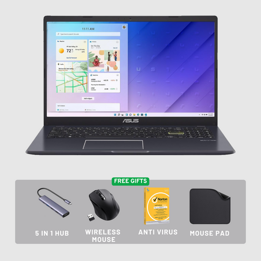 Asus Vivobook Go 15 E1504GA-NJ084W – Intel Celeron-N305, 15.6” FHD, 256GB SSD, 8GB RAM, Windows 11 + FREE 5-in-1 HUB, Wireless Mouse, Mouse Pad & Antivirus