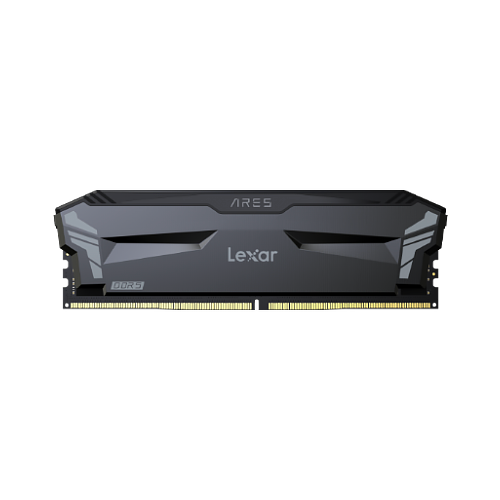 Lexar® Ares 16GB DDR5 4800  CL40 1.1V Memory with heatsink.
