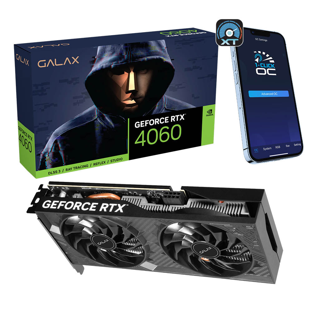 Galax D76L Black GF RTX4060 EX PCI-E 8GB / GDDR6 128BIT