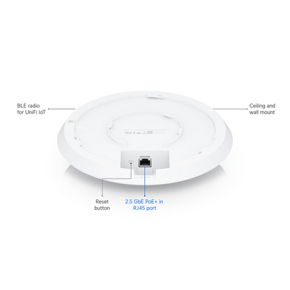 Ubiquiti Networks UniFi U6-Enterprise Indoor WiFi 6 Access Point – Dual-Band, 5 GHz (4.8 Gbps), 2.4 GHz (573.5 Mbps), Supports 500+ Clients, Enterprise-Grade Performance, White