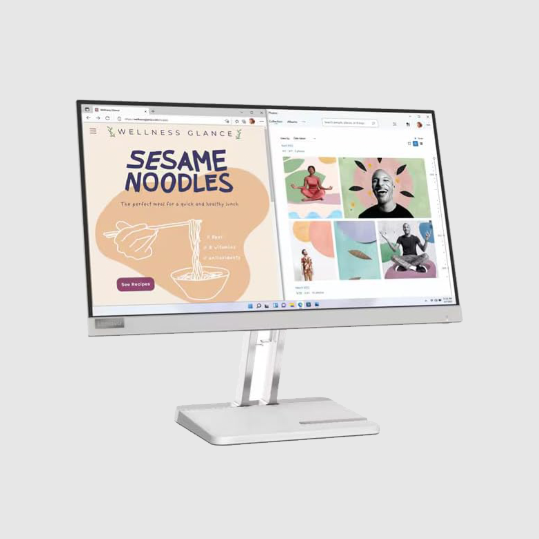 Lenovo 21.5" Full HD Monitor (L22E-40) FREE Wired Keyboard + Mouse + Mousepad | Anti-glare, Slim Design, 3-Year Warranty, VGA Input