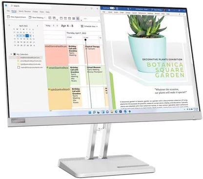 Lenovo 23.8" Full HD Monitor (L24E-40) FREE Wired Keyboard + Mouse + Mousepad | Anti-glare, Slim Design, 3-Year Warranty,VGA Input