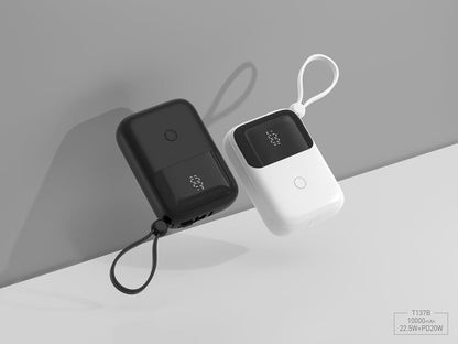 EKR Power Bank 22.5W USB-C, 10000mAh Small Portable Charger, PD3.0 Fast Charging Battery Pack, 3 Outputs Phone Charger for iPhone 16/15/14/13/12/11 series/Android/Samsung/Google/Airpods - Black