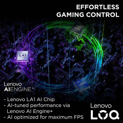 Lenovo LOQ 15IRX9 Gaming Laptop | 15.6" FHD 144Hz Display | Intel Core i7-13650HX | 16GB RAM | 512GB SSD | RTX 3050 6GB GDDR6 | Windows 11 | RGB English-Arabic Keyboard | Luna Grey