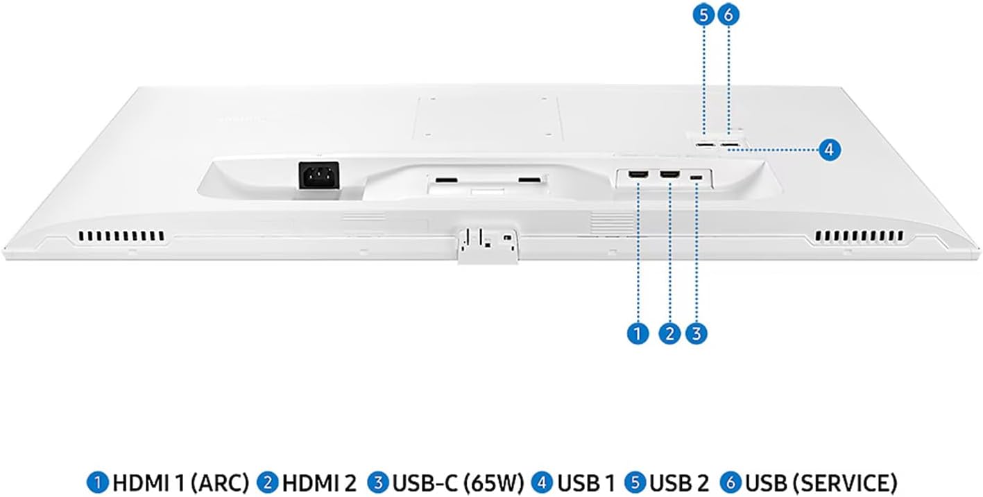 Samsung 32" Smart Business Monitor M70D - Multi Device Experience, 32-Inch Screen, Sleek White Design - Includes C270 HD WebCam + Wireless Mouse + Mouse Pad (LS32DM703UMXUE)