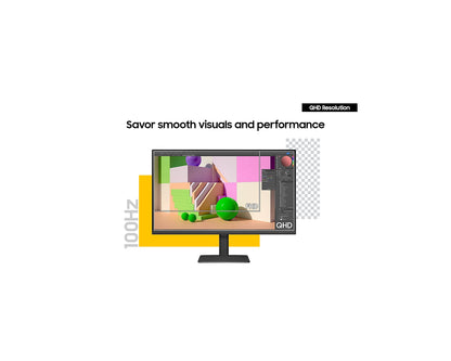 Samsung 24" S60D QHD ViewFinity Monitor - High Resolution, LS24D606EAMXUE, 24-Inch Display, QHD Clarity, Sleek Design - Includes Wireless Mouse + Mouse Pad