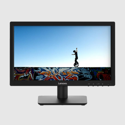 Lenovo 18.5" HD Monitor (D19-10) FREE Wired Keyboard + Mouse + Mousepad | Anti-glare, Slim Design, VGA Input