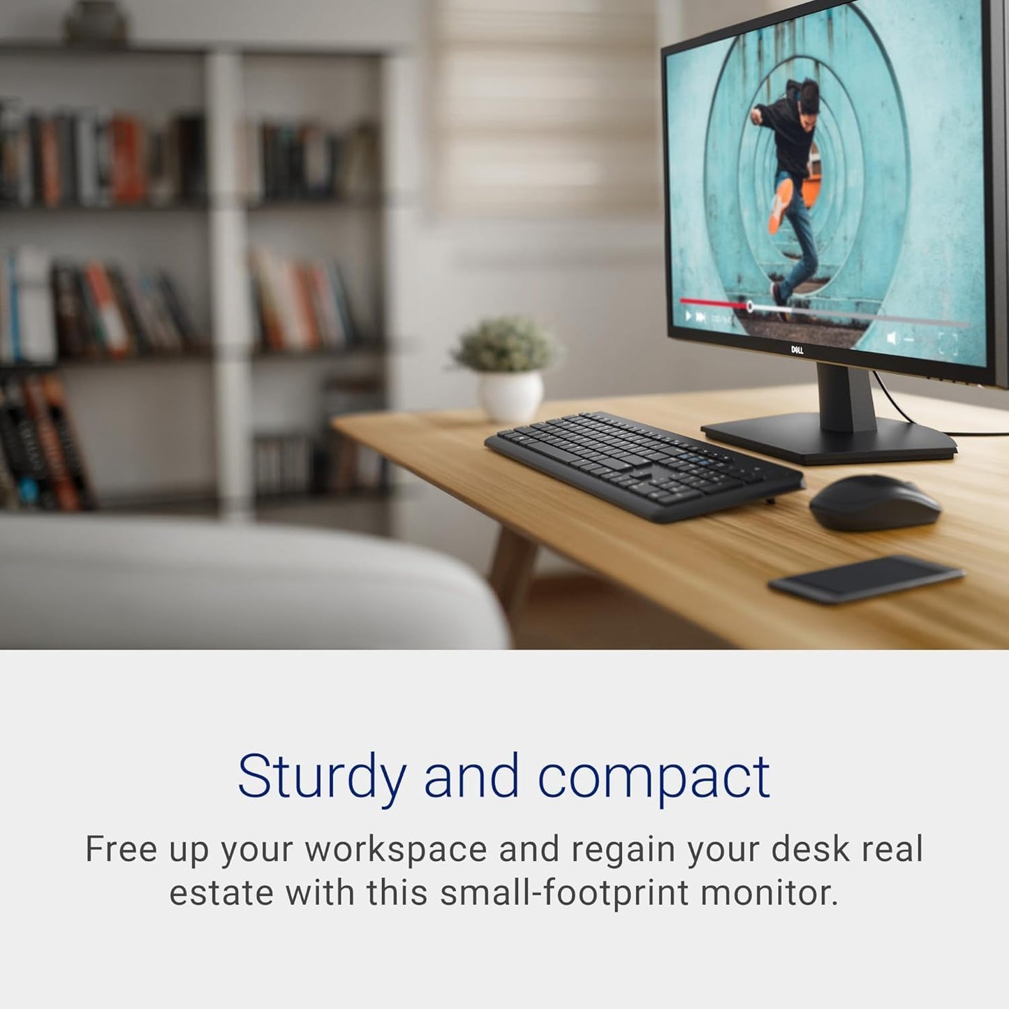 Dell SE2722H 27" Full HD (1920x1080) Monitor - Includes Wired Keyboard + Mouse + Mouse Pad | 75Hz, IPS, 5ms, 99% sRGB, DisplayPort, HDMI, VGA