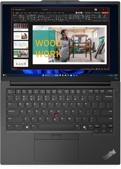 Lenovo Business Laptop E14 Gen 6 - FREE 8 in 1 HUB + Wireless Mouse + Laptop Bag + Antivirus + Mouse Pad | Intel Ultra 5-125U, 16GB RAM - 1TB SSD, Windows 11 Pro (Upgrade)