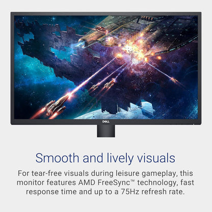 Dell SE2722H 27" Full HD (1920x1080) Monitor - Includes Wired Keyboard + Mouse + Mouse Pad | 75Hz, IPS, 5ms, 99% sRGB, DisplayPort, HDMI, VGA