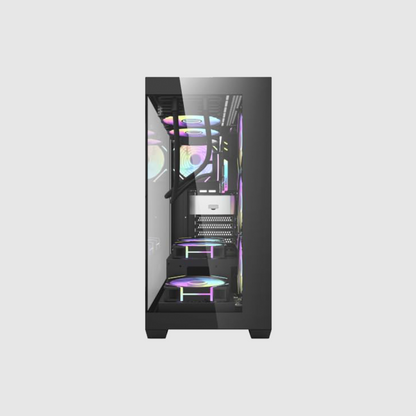 FIRST WAVE VERTEX Workstation PC - Intel Core i9-14900K, 64GB DDR5 RAM, 1TB NVMe SSD + 1TB HDD, Zotac RTX4060 8GB Graphics - Win11 Pro, 1+1 Year Warranty For Video Editing, 3D Modeling (Jet Black)