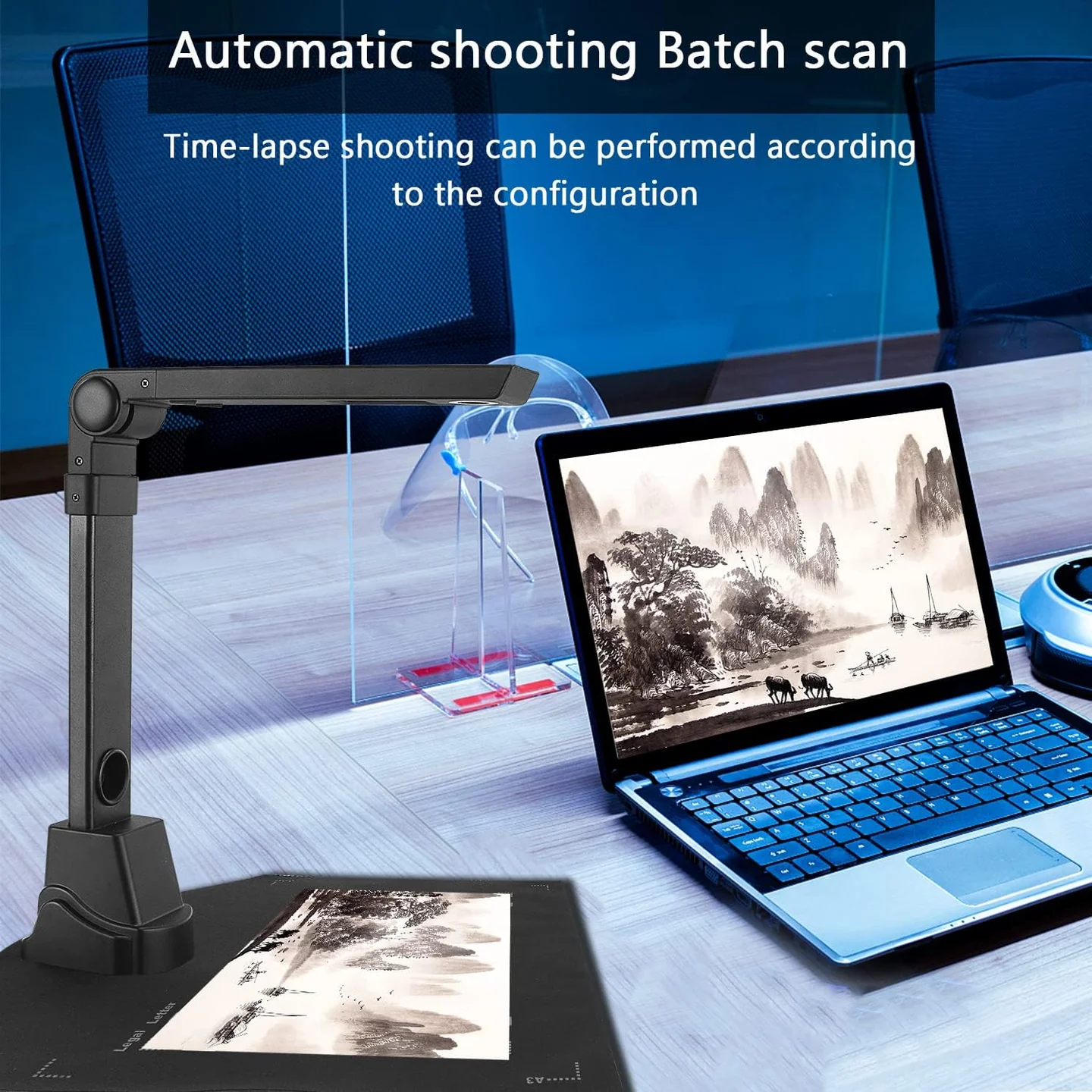 FIRST WAVE Document Camera – High-Performance Scanner with OCR & Video Recording