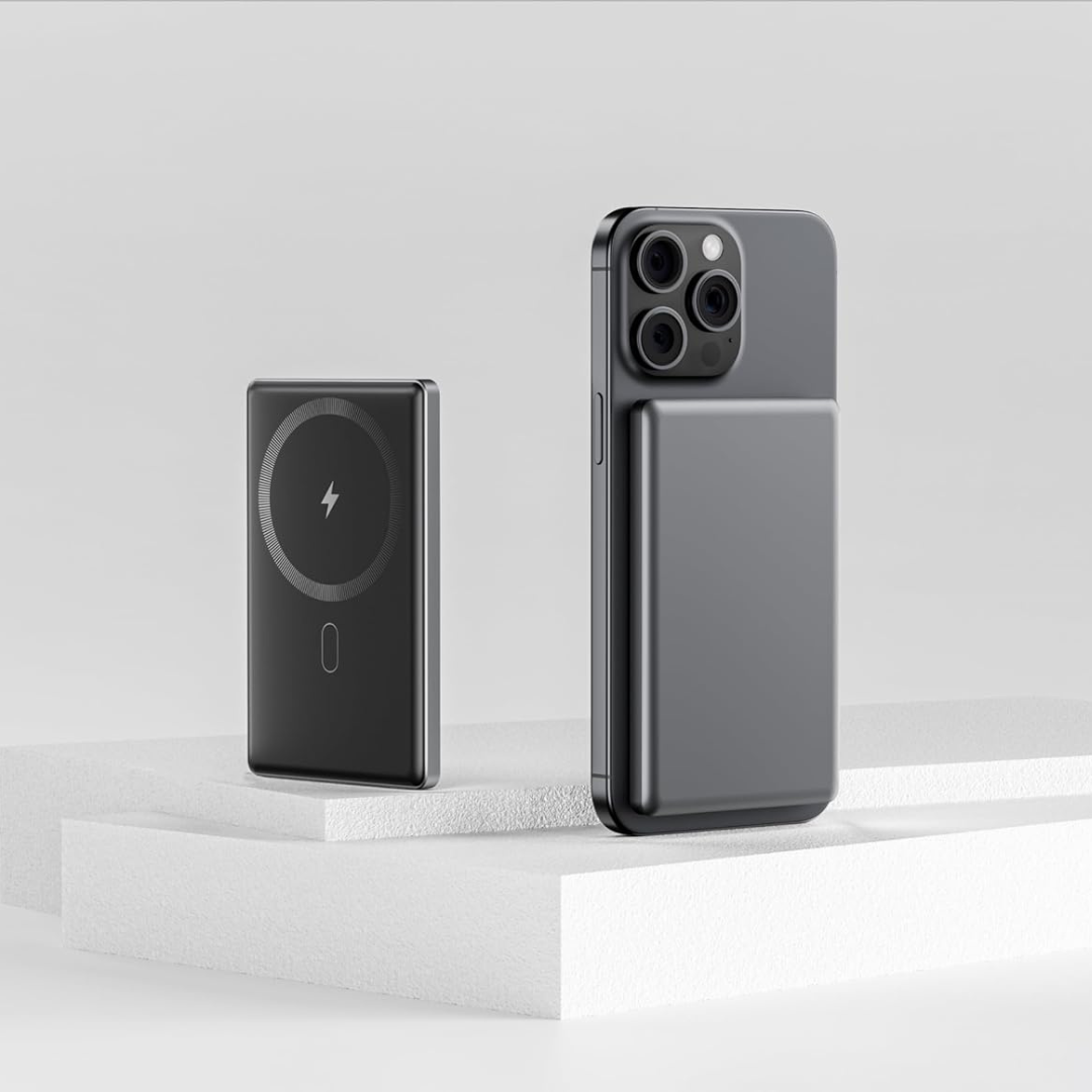 EKR 5000mAh Slim Power Bank, 15W Wireless Charging, PD20W Fast Charging for iPhone 16/15/14/13/12/ series/Samsung/Android/Google/Airpods