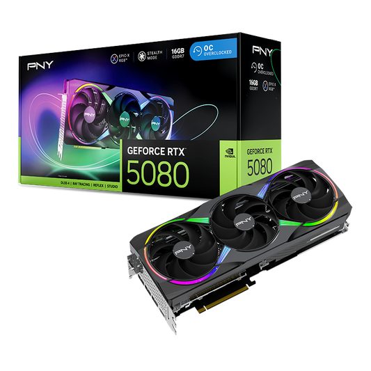 PNY GeForce RTX  5080 ARGB EPIC X RGB Overclocked Triple Fan GPU