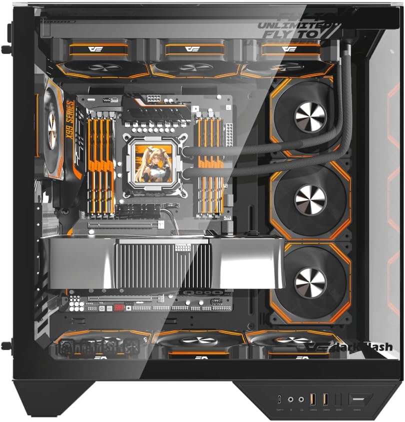 FIRST WAVE HyperLoop Workstation PC - 14th Gen intel i9-14900KS, 128GB DDR5 RAM, Nvidia RTX4060 8GB Graphic, 1TB NVMe SSD+1TB SDD,Win11 Pro, 2Year Warranty - video editing, 3D Modeling, Deep Learning