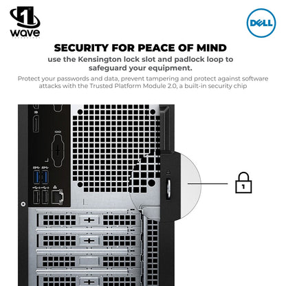 Dell Business Desktop PC 3030, 14th Gen Intel i3-14100, W11 Pro (Include 1st Wave Headset Stand + Wifi USB + Wired Mouse + Keyboard + MousePad + Antivirus)