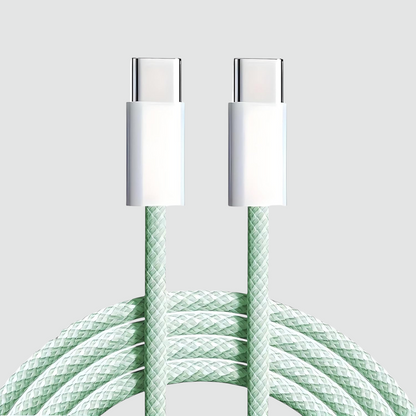FIRST WAVE USB C Cable 1M, 60W Braided USB C to Type C, Data Transfer & PD Fasting Charging Compatible for iPhone 16 Pro Max/MacBook/Tablets/Galaxy S25 Ultra/Samsung/Huawei/Xiaomi