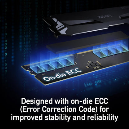 Lexar Ares 32GB DDR5 6400 CL32 1.4V Memory with heatsink and RGB lighting,Dual pack, Black Color