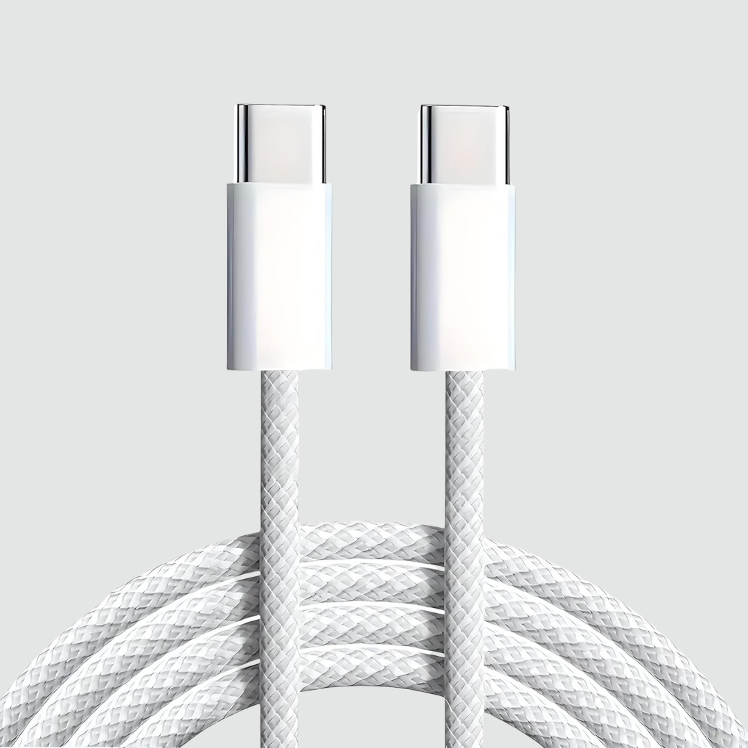 FIRST WAVE USB C Cable 1M, 60W Braided USB C to Type C, Data Transfer & PD Fasting Charging Compatible for iPhone 16 Pro Max/MacBook/Tablets/Galaxy S25 Ultra/Samsung/Huawei/Xiaomi