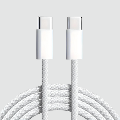 FIRST WAVE USB C Cable 1M, 60W Braided USB C to Type C, Data Transfer & PD Fasting Charging Compatible for iPhone 16 Pro Max/MacBook/Tablets/Galaxy S25 Ultra/Samsung/Huawei/Xiaomi